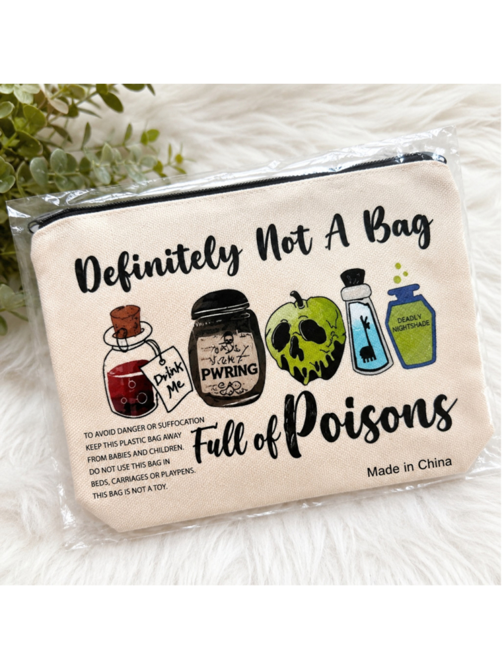 Funny Poison Potion Zipper Pouch Definitely Not A Bag of Poisons